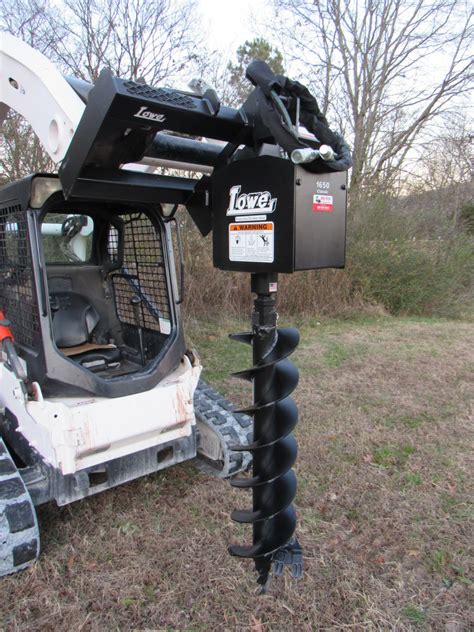 skid steer post hole auger 27|best skid steer auger attachment.